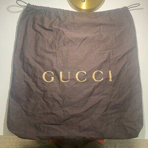 Large Vintage Dark Brown Gucci Dust Bag